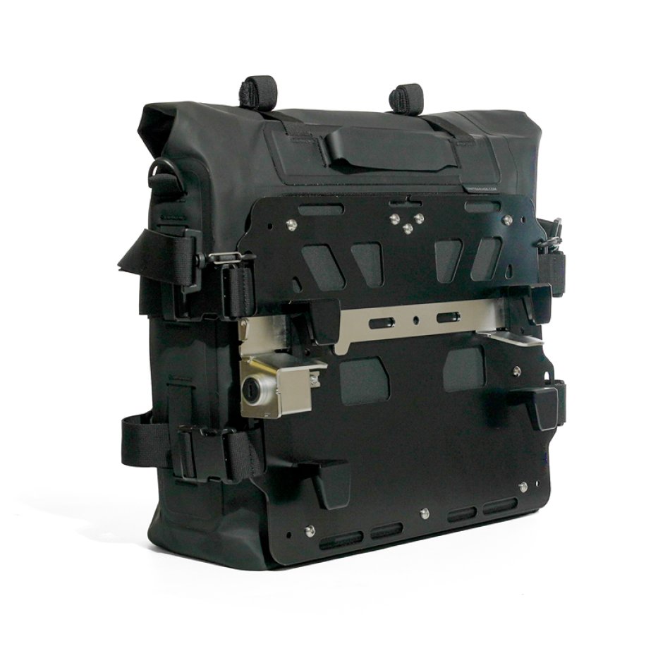 Sacoche latérale Khali en TPU 35L - 45L + plaque gauche en aluminium BMW R1300GS ADV
