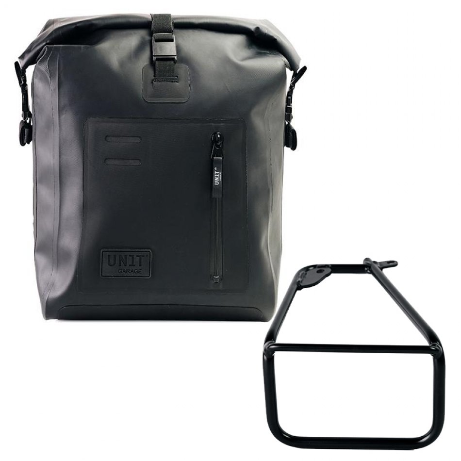 Sacoche latérale Khali en TPU + Cadre Gauche BMW R12 NineT