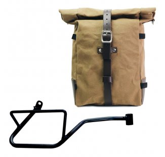 Sacoche latérale Pure en toile + Cadre droit Guzzi V7 EURO5