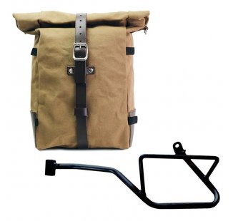Sacoche latérale Pure en toile + Cadre gauche Guzzi V7 EURO5