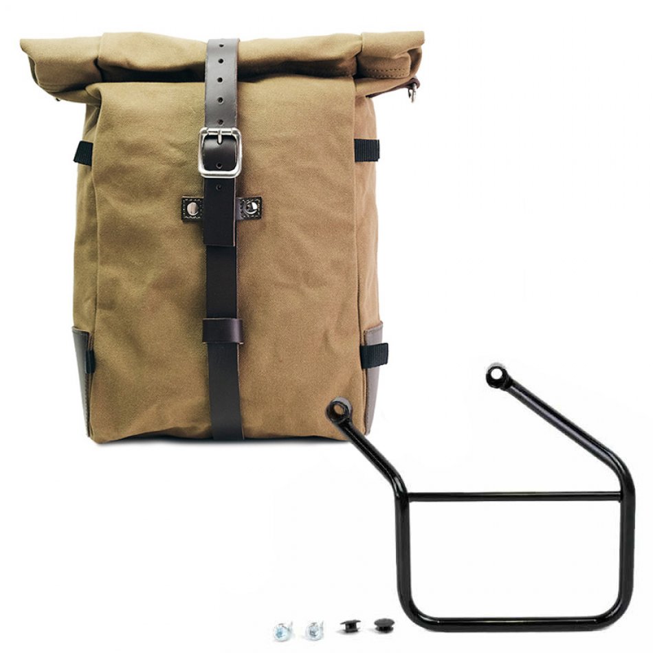 Sacoche latérale Pure en toile + Honda CL Cadre Gauche