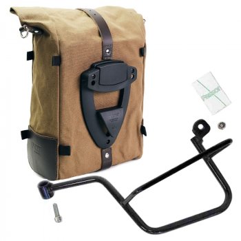 Sacoche latérale Pure en toile + Châssis Moto Guzzi V7 gauche