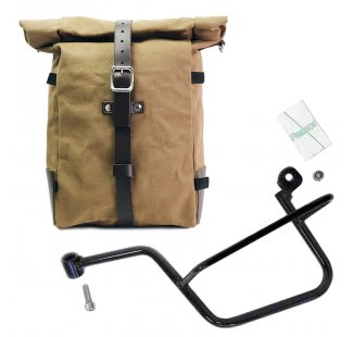 Sacoche latérale Pure en toile + Châssis Moto Guzzi V7 gauche