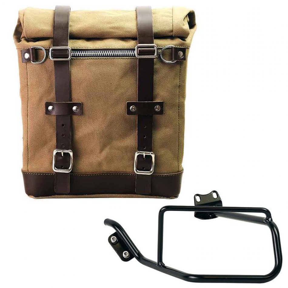 Sacoche cavalière Scram en Toile 22L-30L + Châssis Gauche BMW HP2
