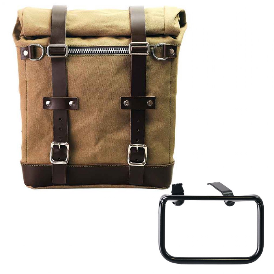 Sacoche Scram en Toile 22L-30L + Cadre gauche de la BMW R12 G/S