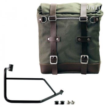 Sacoche latérale Scram en Canvas 22L-30L + cadre droit Ducati DesertX