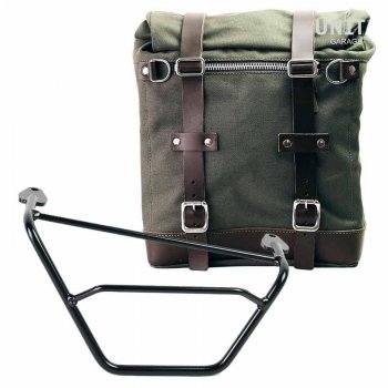 Sacoche latérale Scram en toile 22L-30L + sous-châssis droit R1200 GS LC