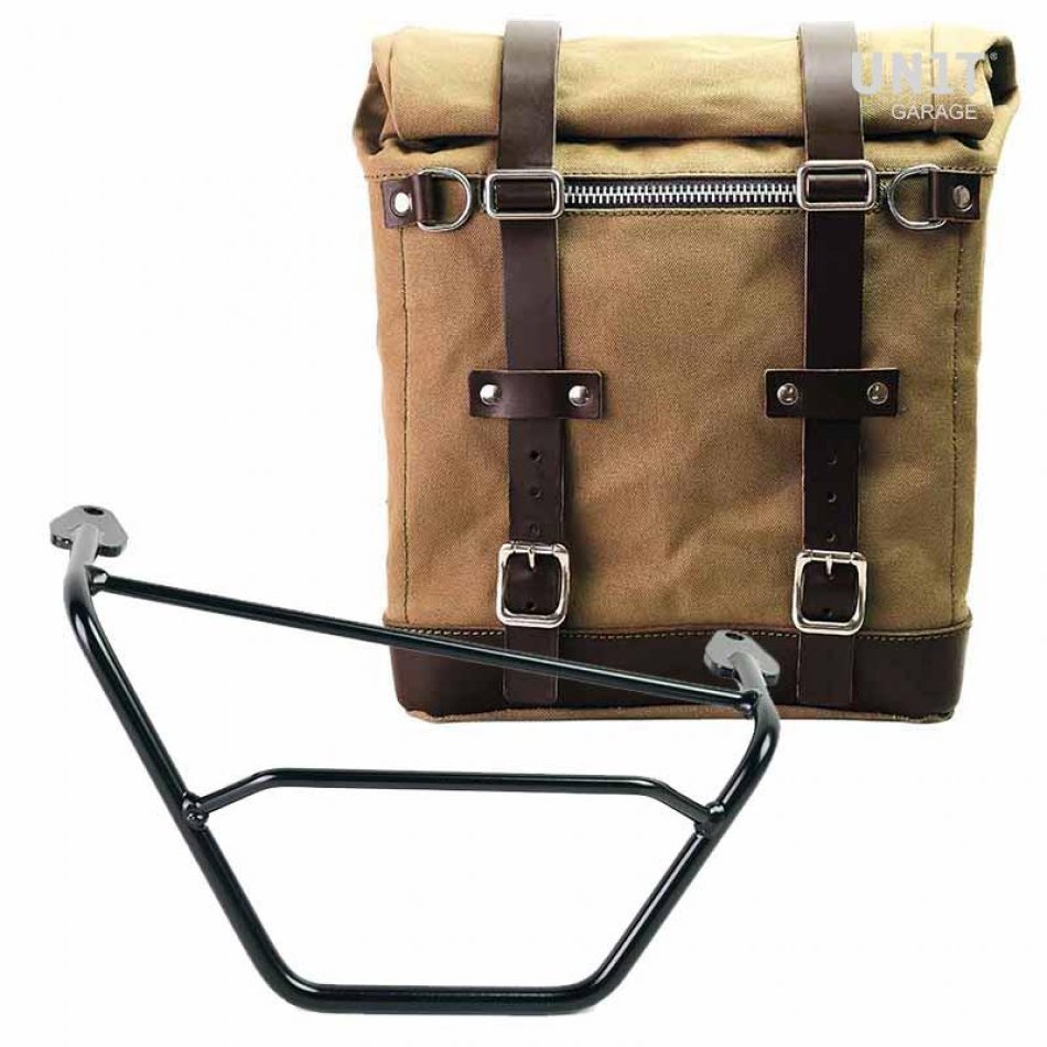 Sacoche latérale Scram en toile 22L-30L + sous-châssis droit R1200 GS LC