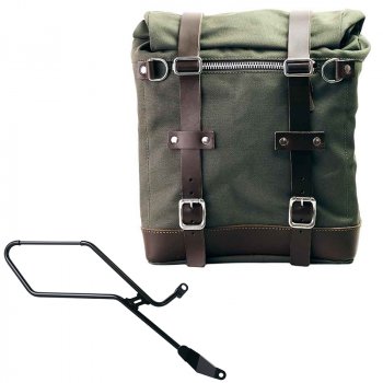 Sacoche Scram en Toile 22L-30L + Cadre droit Triumph Bonneville Bobber