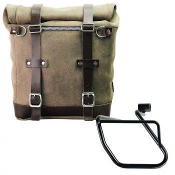 Sacoche latérale en daim ciré + cadre Aprilia Tuareg 660 SX