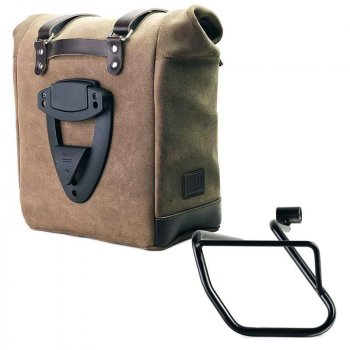 Sacoche latérale en daim ciré + cadre Aprilia Tuareg 660 SX