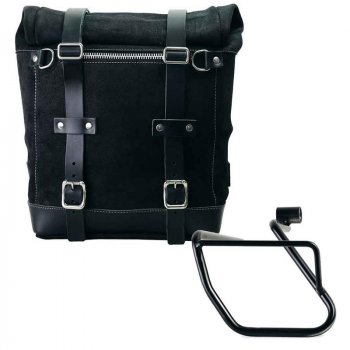 Sacoche latérale en daim ciré + cadre Aprilia Tuareg 660 SX