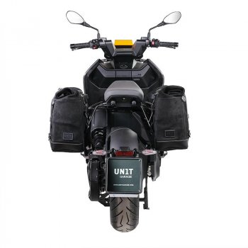 Sacoche latérale en daim ciré + cadre Aprilia Tuareg 660 SX