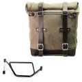 Sacoche latérale Scram en croûte de cuir 22L-30L + Cadre droit de la BMW F450GS