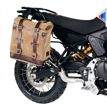 Sacoche latérale Scram en croûte de cuir 22L-30L + Cadre droit de la BMW F900GS