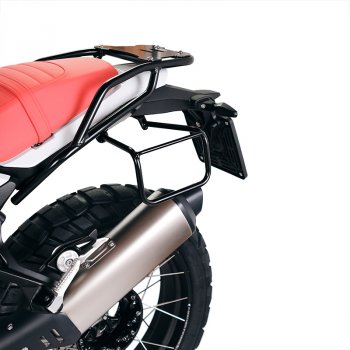 Sacoche latérale Scram en croûte de cuir 22L-30L + Cadre gauche de la BMW R12 G/S