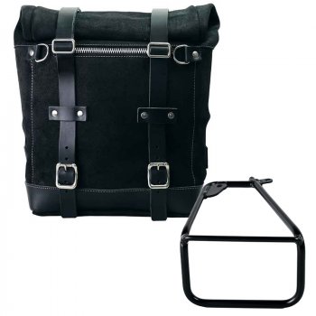 Sacoche latérale Scram en croûte de cuir 22L-30L + Cadre Gauche BMW R12 NineT