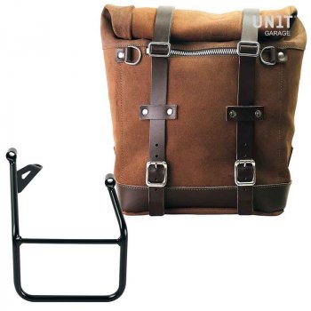 Sacoche latérale Scram en croûte de cuir 22L-30L + Cadre BMW R1300GS droit