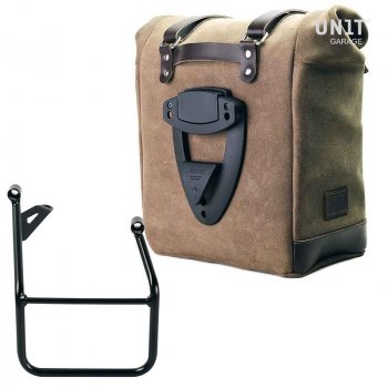 Sacoche latérale Scram en croûte de cuir 22L-30L + Cadre BMW R1300GS droit