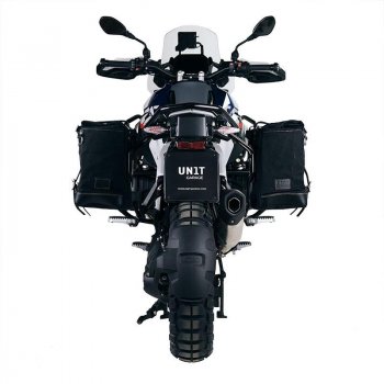 Sacoche latérale Scram en croûte de cuir 22L-30L + Cadre BMW R1300GS droit