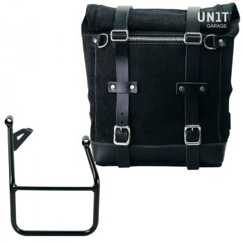 Sacoche latérale Scram en croûte de cuir 22L-30L + Cadre BMW R1300GS droit