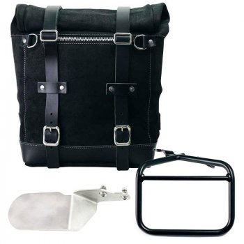 Sacoche Scram 22L-30L en croûte de cuir + cadre droit Ducati Desert Sled