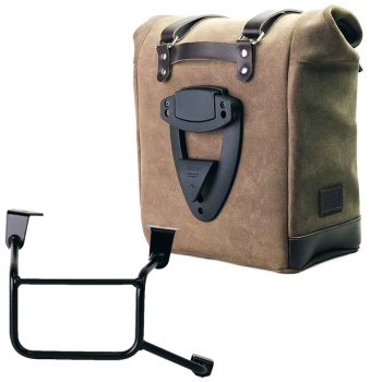 Sacoche latérale Scram en croûte de cuir 22L-30L + Cadre droit pour Honda CRF1100L Africa Twin et Adventure Sports (à partir de 2024)