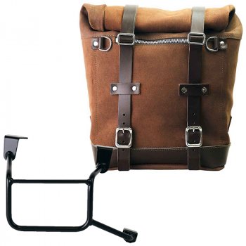 Sacoche latérale Scram en croûte de cuir 22L-30L + Cadre droit pour Honda CRF1100L Africa Twin et Adventure Sports (à partir de 2024)