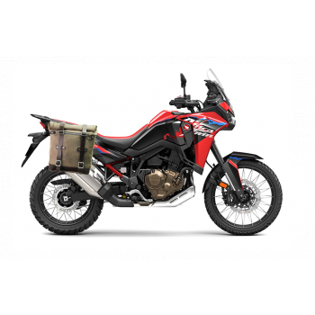 Sacoche latérale Scram en croûte de cuir 22L-30L + Cadre droit pour Honda CRF1100L Africa Twin et Adventure Sports (à partir de 2024)