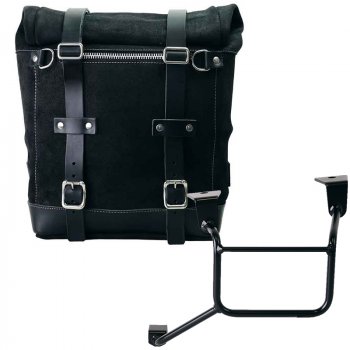 Sacoche latérale Scram en croûte de cuir 22L-30L + Cadre gauche pour Honda CRF1100L Africa Twin et Adventure Sports (à partir de 2024)