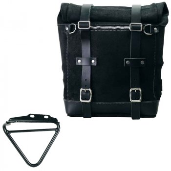 Sacoche latérale Scram en croûte de cuir 22L-30L + Cadre Husqvarna 125-250-401 (à partir de 2024) droit 
