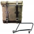 Sacoche latérale en cuir fendu Scram 22L-30L + cadre gauche Kawasaki Z650RS - Z900RS