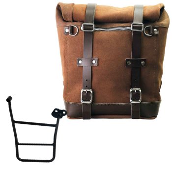 Sacoche latérale Scram en croûte de cuir 22L-30L + Cadre droit KTM 1290/1390 Super Adventure S-R