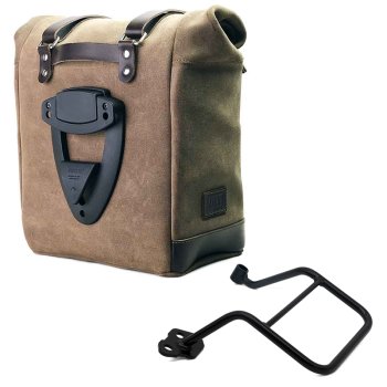 Sacoche latérale Scram en croûte de cuir 22L-30L + Cadre gauche KTM 1290/1390 Super Adventure S-R
