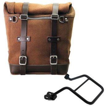 Sacoche latérale Scram en croûte de cuir 22L-30L + Cadre gauche KTM 1290/1390 Super Adventure S-R