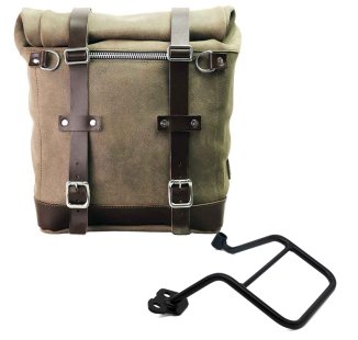 Sacoche latérale Scram en croûte de cuir 22L-30L + Cadre gauche KTM 1290/1390 Super Adventure S-R