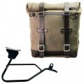 Sacoche latérale Scram en croûte de cuir 22L-30L + Cadre droit Moto Guzzi V100 Mandello