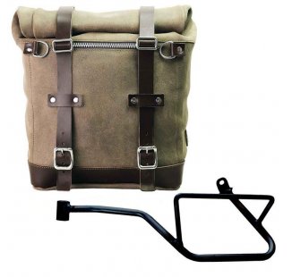 Sacoche latérale Scram en croûte de cuir 22L-30L + Cadre Gauche Moto Guzzi V7 EURO5 PLUS (à partir de 2025)
