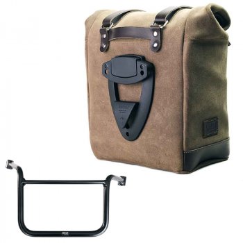 Sacoche latérale Scram en croûte de cuir 22L-30L + Cadre Moto Guzzi V85 TT (à partir de 2024) droit