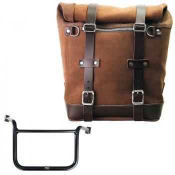 Sacoche latérale Scram en croûte de cuir 22L-30L + Cadre Moto Guzzi V85 TT (à partir de 2024) droit