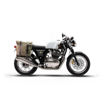 Sacoche cavalière Scram 22L-30L en croûte de cuir + cadre Royal Enfield