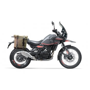 Sacoche latérale Scram en croûte de cuir 22L-30L + Royal Enfield Himalayan 450 (à partir de 2024) Cadre droit
