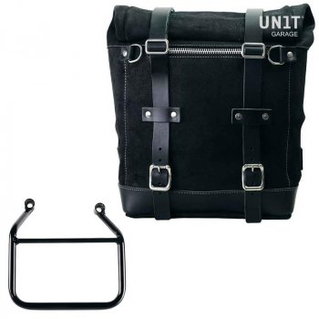 Sacoche latérale Scram en croûte de cuir 22L-30L + Cadre Thriumph Speed 400 & Scrambler 400 X Droit (Uniquement compatible avec notre code d'échappement bas : 4206Low)