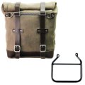 Sacoche latérale Scram en croûte de cuir 22L-30L + Cadre gauche Triumph Tracker 400