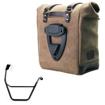 Sacoche latérale Scram en croûte de cuir 22L-30L + Cadre droit Triumph Street Scrambler 900 (à partir de 2026)
