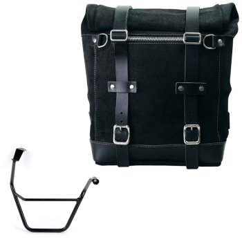 Sacoche latérale Scram en croûte de cuir 22L-30L + Cadre droit Triumph Street Scrambler 900 (à partir de 2026)