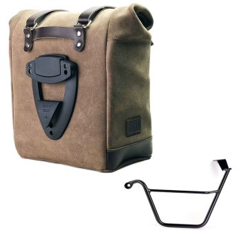 Sacoche latérale Scram en croûte de cuir 22L-30L + Cadre gauche Triumph Street Scrambler 900 (à partir de 2026)