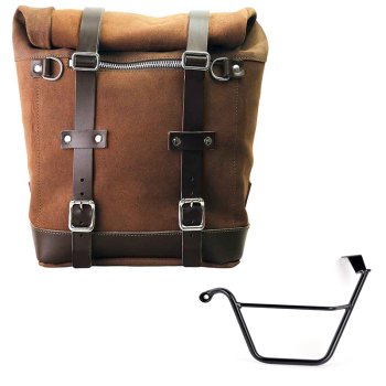 Sacoche latérale Scram en croûte de cuir 22L-30L + Cadre gauche Triumph Street Scrambler 900 (à partir de 2026)