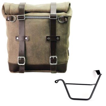Sacoche latérale Scram en croûte de cuir 22L-30L + Cadre gauche Triumph Street Scrambler 900 (à partir de 2026)