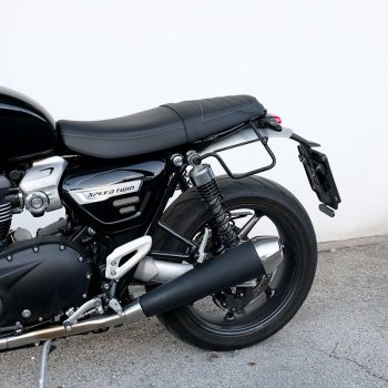Sacoche latérale en toile + Gauge cadre Speed Twin